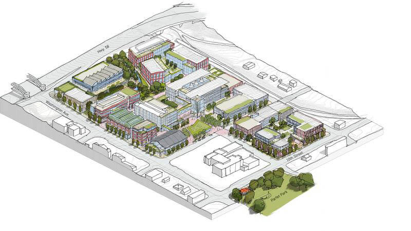 Site plan rendering from Denver Business Journal news article.