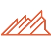 Boulder flatirons icon.